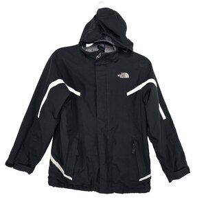 The North Face Boys Hyvent Windbreaker Hoodie Jacket Medium 10 12 Black Outdoor